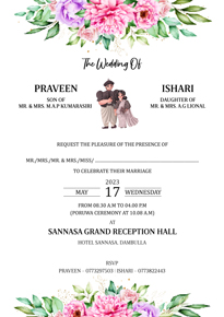 Sri Lanka Wedding Invitations